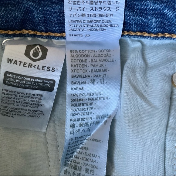 NWT LEVI’S Ribcage Straight Ankle Jeans Super High-Rise Blue 30x27 - Picture 10 of 14